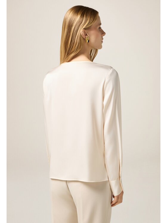 Oltre Oltre Blusa 2062R003155N002 Bianco Regular Fit