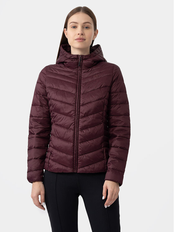 4F Prechodná bunda 4FAW23TDJAF225 Fialová Slim Fit