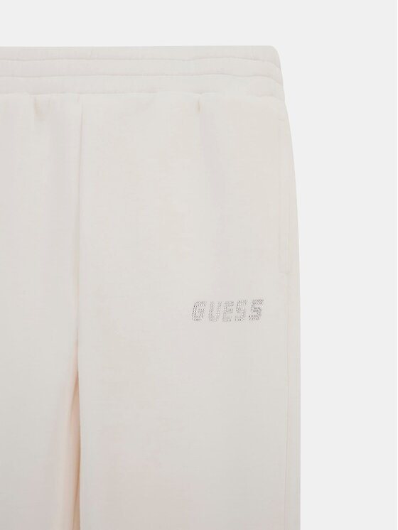 Guess Kids Guess Kids Kalhoty z materiálu 177109 Bílá Regular Fit