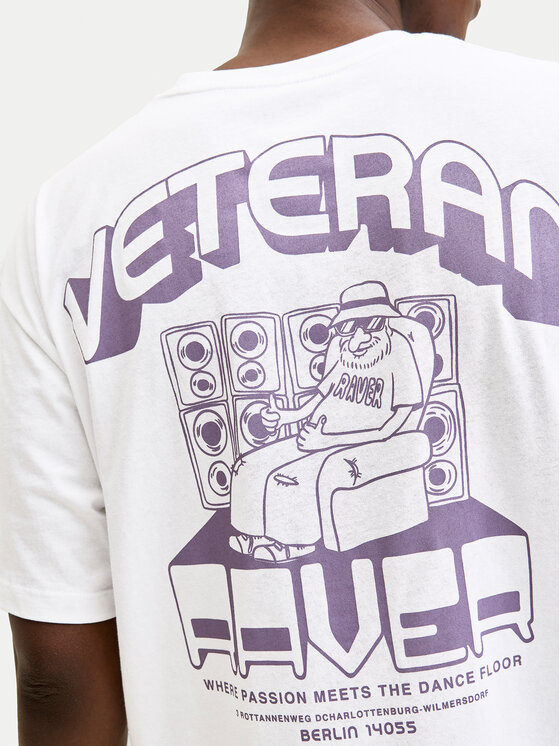 Jack & Jones Jack & Jones T-shirt Raver 12301189 Bianco Relaxed Fit