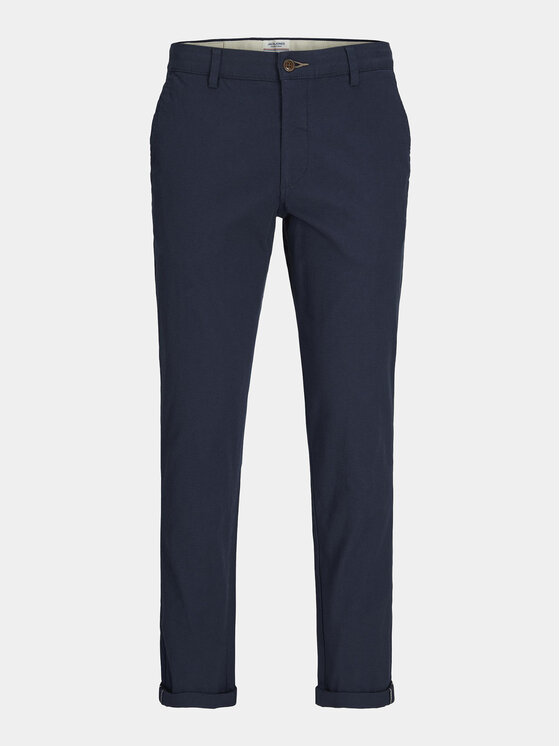 Jack & Jones Jack & Jones Chinosy Marco 12206198 Granatowy Slim Fit