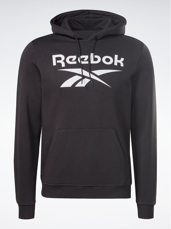 Reebok Reebok Mikina Identity Stacked Logo H54802 Čierna Regular Fit