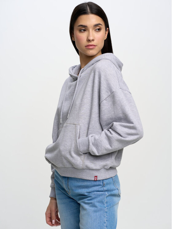 BIG STAR BIG STAR Bluza SUSANA_901_170 Szary Basic Fit