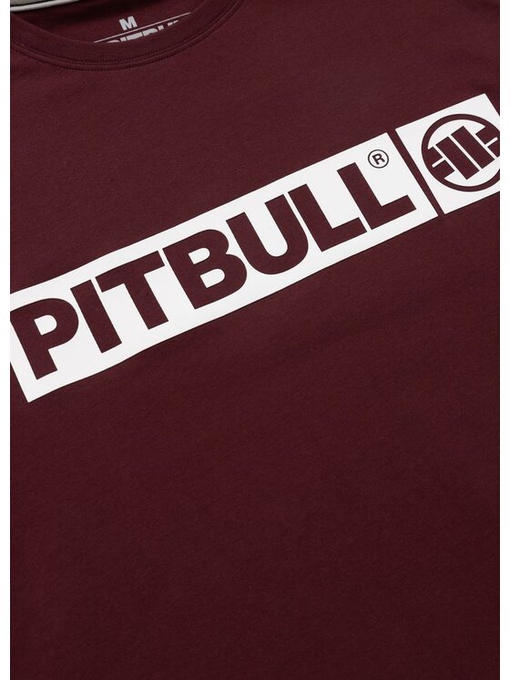 PITBULL PITBULL T-Shirt Koszulka męska HILLTOP L Bordowy Regular Fit
