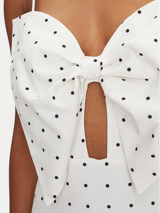 BARDOT BARDOT Ljetna haljina Vieda Linen Bow 59711DB Bijela Regular Fit