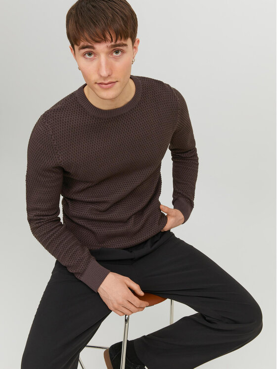 Jack & Jones Jack & Jones Svetr 12212816 Hnědá Regular Fit