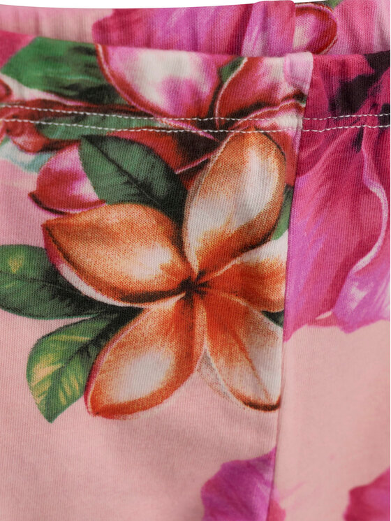 Guess Guess Komplet t-shirt i legginsy A6GG05 K6YW4 Różowy ciemny Regular Fit