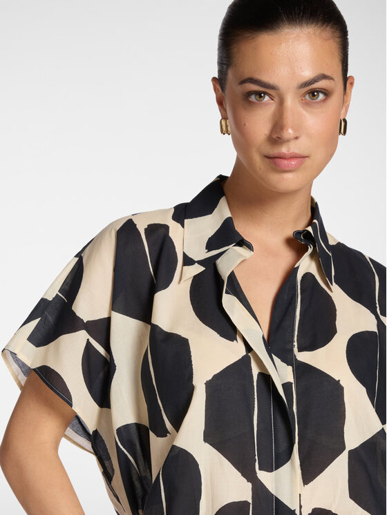 Elena Mirò Elena Mirò Koszula 5000E100115N001 Czarny Regular Fit