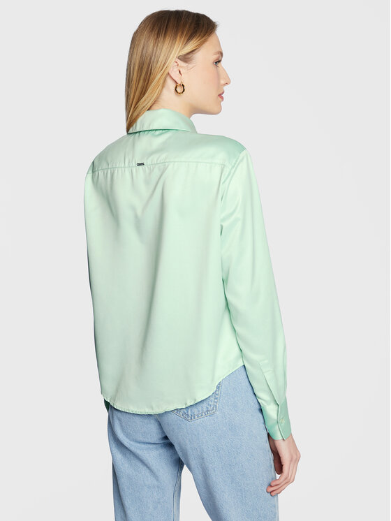 Camicia Donna W3RH04 WF520 Verde Regular Fit