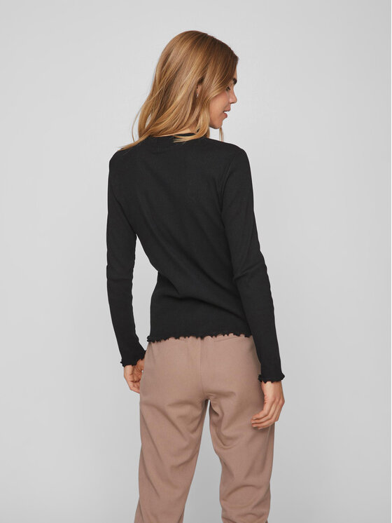 Vila Vila Bluse Thessa 14084649 Schwarz Regular Fit
