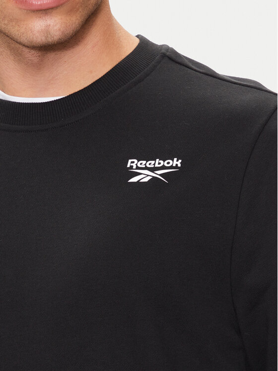 Reebok Reebok Majica dugih rukava Identity Small Logo 100050282 Crna Regular Fit