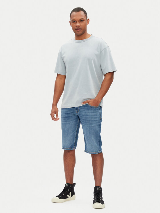 Pepe Jeans Pepe Jeans Pantaloni scurți de blugi Cash PM801081 Albastru Straight Fit