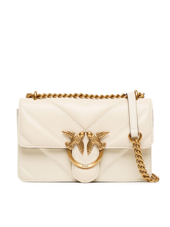 PINKO PINKO Дамска чанта Love One Mini Light Dc. Al 25-26 PLTT 104550 A2OS Екрю