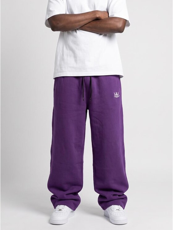 Jigga Wear Jigga Wear Spodnie dresowe Szerokie luźne purpurowe 131964 Fioletowy jasny Baggy Fit