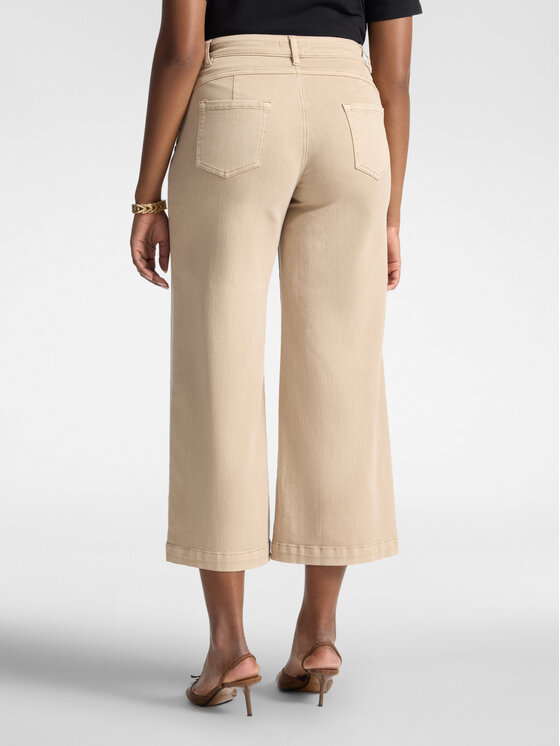Elena Mirò Elena Mirò Pantaloni di tessuto P701G000438N0A2 Crema Flare Fit