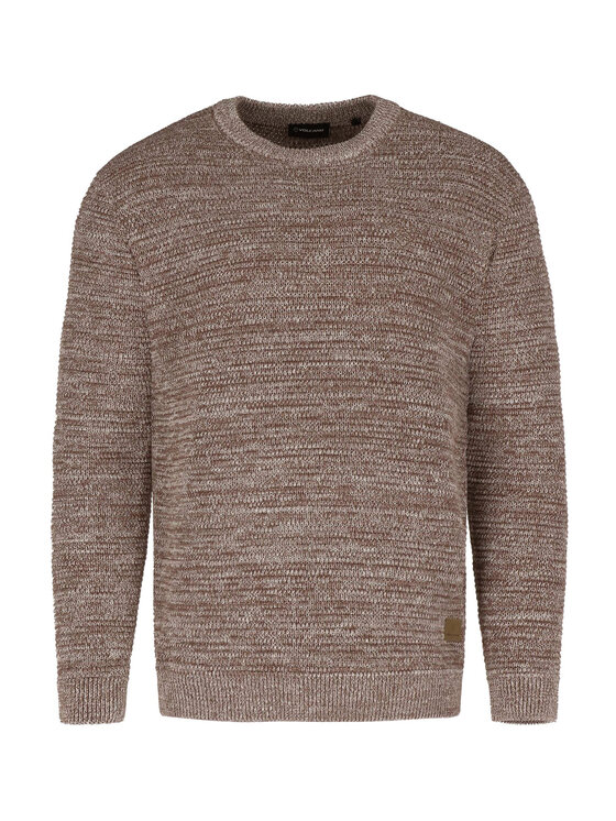 Volcano Volcano Sweter S-BERTO Beżowy Regular Fit