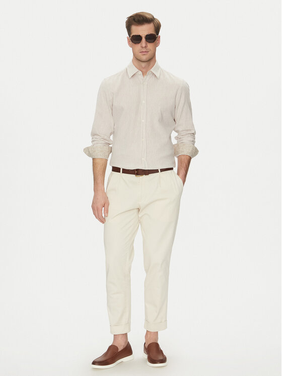 JOOP! Jeans JOOP! Jeans Koszula 15 JJSH-92Hanson2K-W 30045977 Beżowy Regular Fit