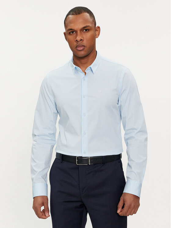 Calvin Klein Calvin Klein Cămașă K10K110856 Albastru celest Slim Fit