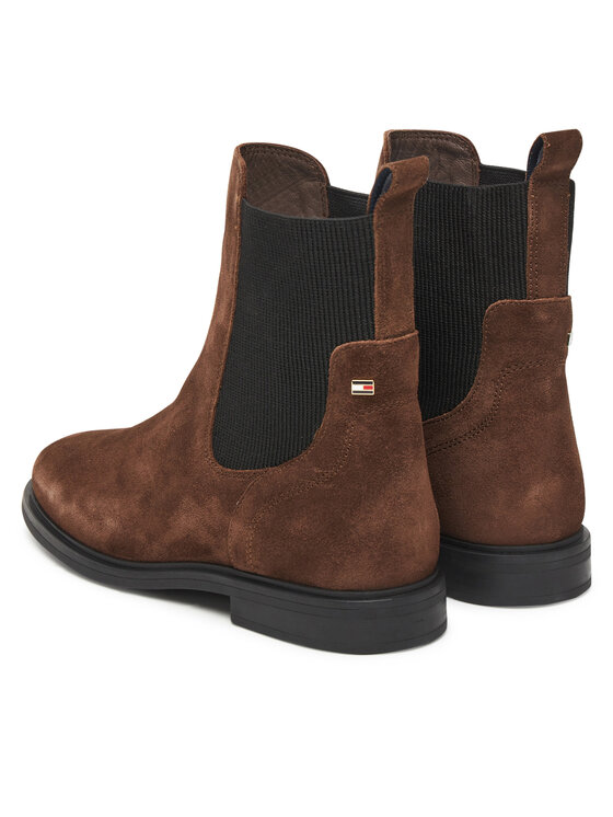Tommy Hilfiger Tommy Hilfiger Боти тип челси Flag Boot FW0FW08780 Кафяв