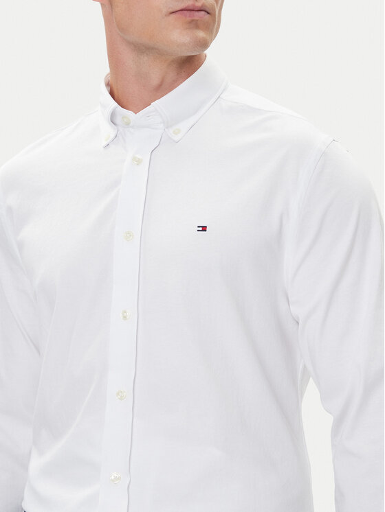 Tommy Hilfiger Tommy Hilfiger Πουκάμισο Performance MW0MW39418 Λευκό Slim Fit