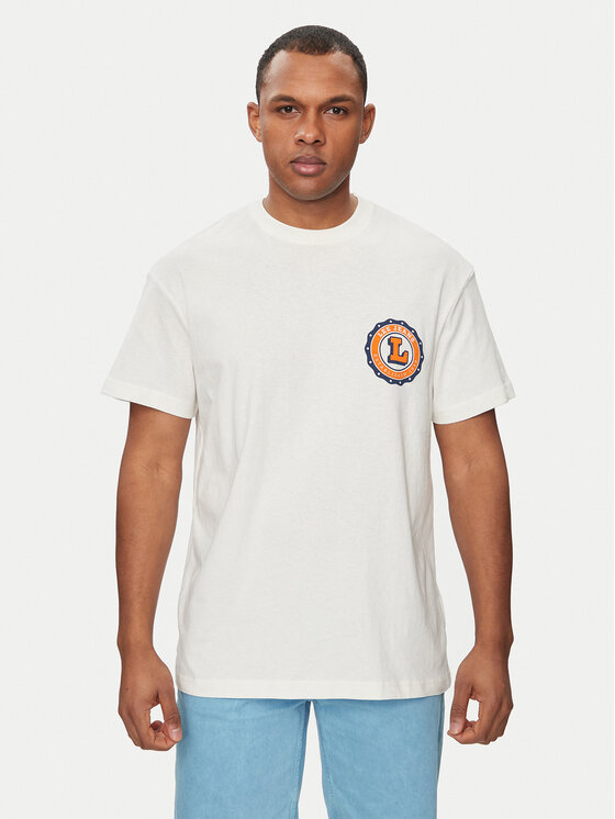 Lee Lee T-särk Varsity 112350085 Ekrüüvärv Relaxed Fit