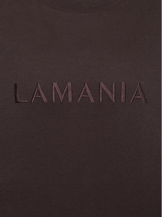 La Mania La Mania T-shirt LUCY Marrone scuro Basic Fit