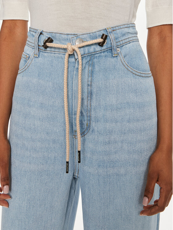 Munthe Munthe Jeansy Obey 242140524206 Niebieski Wide Leg