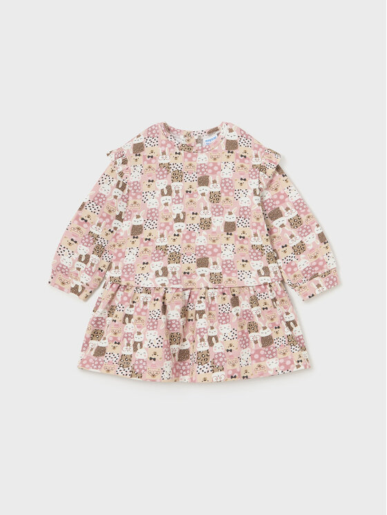 Mayoral Mayoral Ежедневна рокля 2.994 Розов Regular Fit