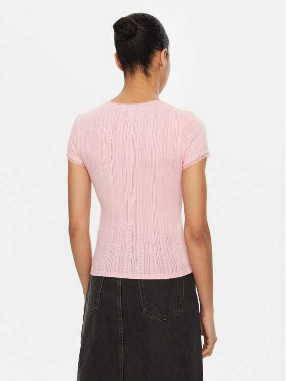Tommy Jeans Tommy Jeans Majica DW0DW19493 Roza Slim Fit