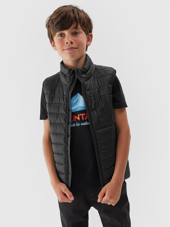 4F 4F Жилет 4FJAW23TVJAM040 Чорний Regular Fit