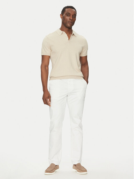 Tommy Hilfiger Tommy Hilfiger Chino nohavice Denton MW0MW37873 Biela Slim Fit