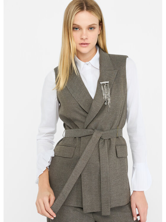 Liu Jo Liu Jo Gilet CF5259T054AM9770 Verde Regular Fit