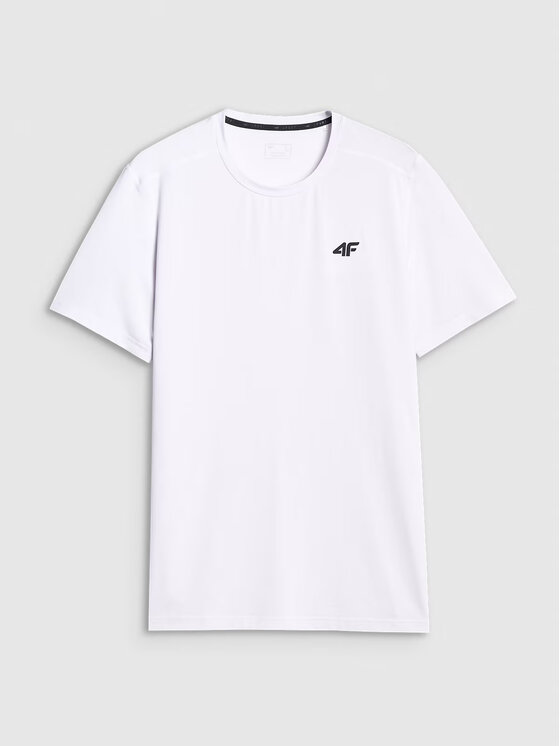 4F 4F Funkčné tričko 4FWMM00TFTSM1830-10S Biela Regular Fit