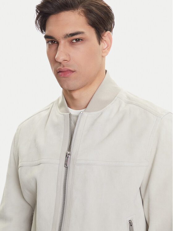 BOSS BOSS Шкіряна куртка Johice 50543505 Бежевий Regular Fit