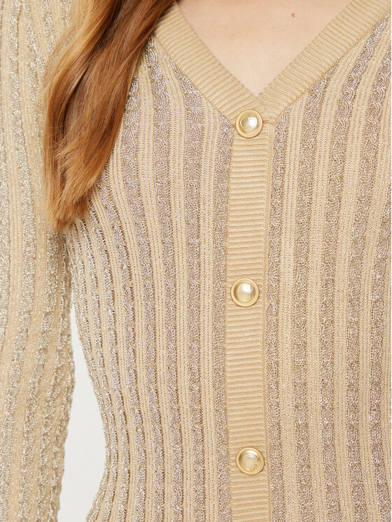Guess Guess Трикотажна сукня W5RK09 Z3KT0 Бежевий Bodycon Fit