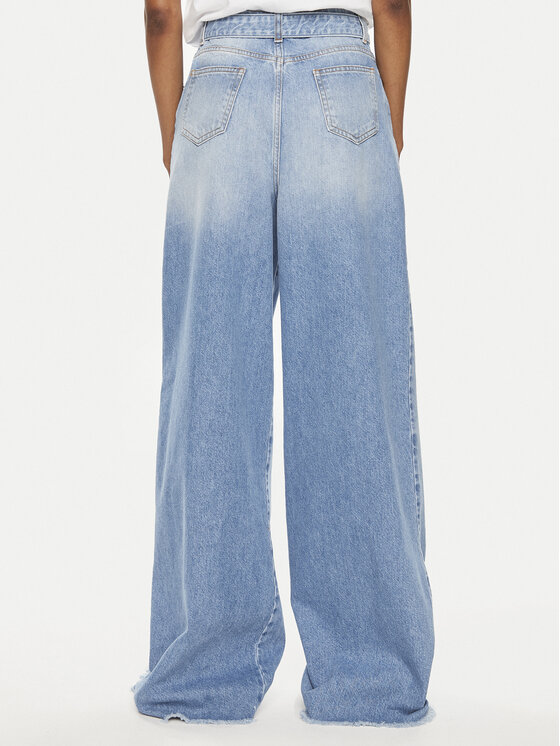 TWINSET TWINSET Jeans hlače 241TT2390 Modra Wide Leg