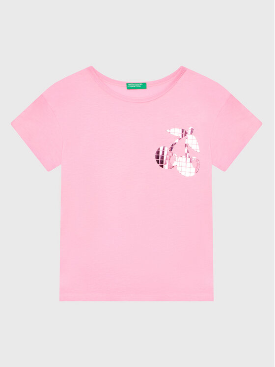 United Colors Of Benetton United Colors Of Benetton T-Shirt 3096C10AS Rosa Regular Fit