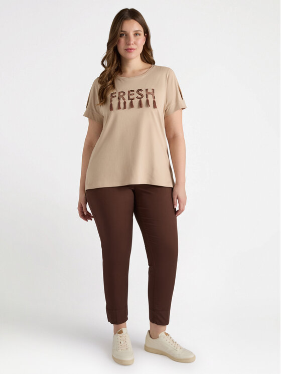 Fiorella Rubino Fiorella Rubino Spodnie materiałowe P718T004800N022 Brązowy Regular Fit