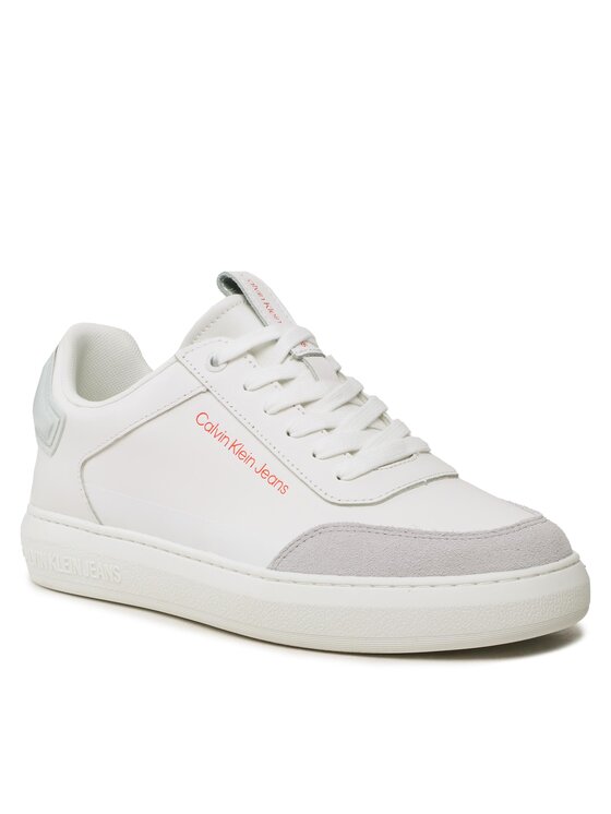 Sneakers Calvin Klein Jeans Casual CUpsole High/Low Freq YM0YM00670 White/Oyster Mushroom/Firecracker