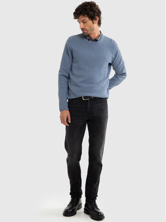 BIG STAR BIG STAR Sweter REYLI_401_160 Niebieski Classic Fit