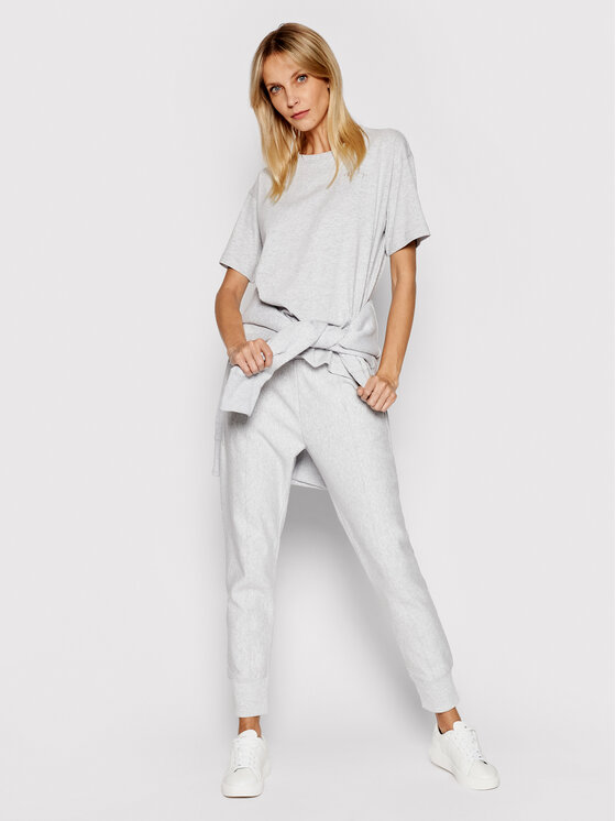 T-shirt Script Logo Embroidery 112732 Grigio