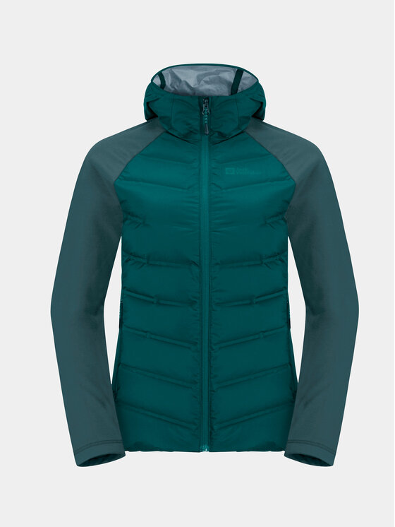 Jack Wolfskin Jack Wolfskin Outdoor jakna Tasman Down Hybrid 1711331 Zelena Regular Fit
