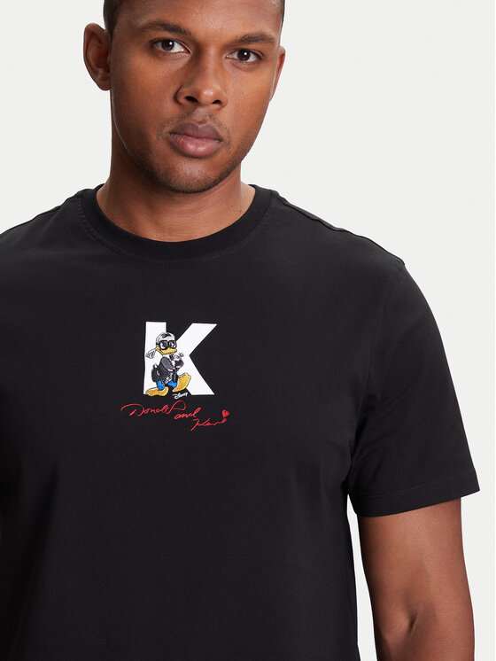 KARL LAGERFELD KARL LAGERFELD Tričko 755099 553270 Čierna Regular Fit