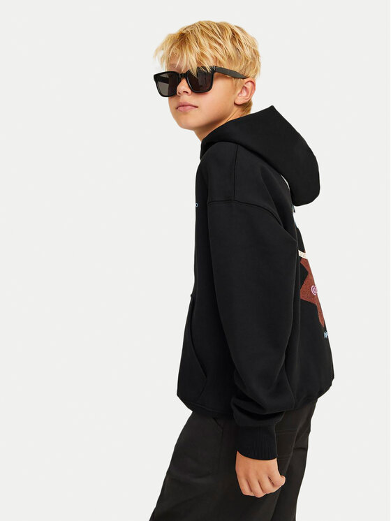 Jack&Jones Junior Jack&Jones Junior Džemperis Noho Back Graphic 12263292 Juoda Relaxed Fit