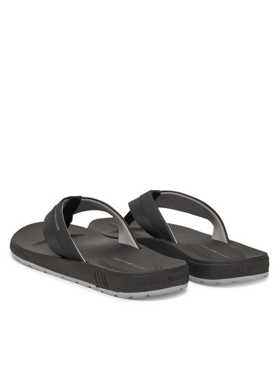 Tommy Hilfiger Tommy Hilfiger Čības uz pirksta Molded Hilfiger Beach Sandal FM0FM05361 Melns