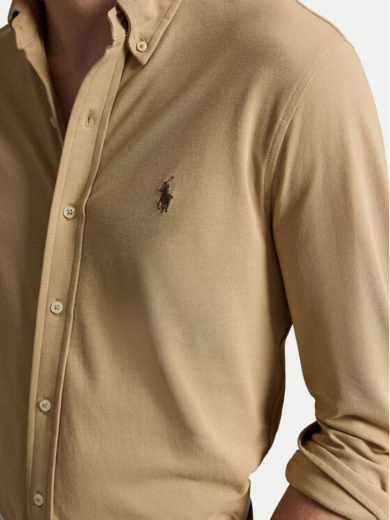 Polo Ralph Lauren Polo Ralph Lauren Риза 710654408503 Тъмнобежов Regular Fit