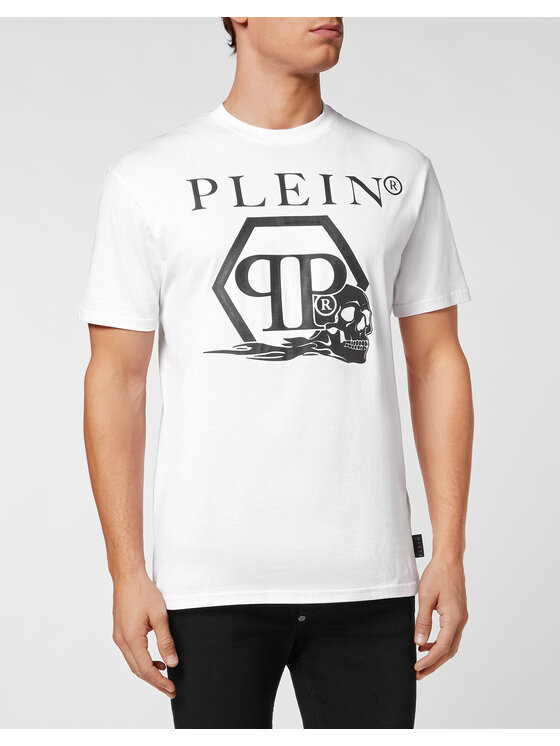 PHILIPP PLEIN PHILIPP PLEIN T-Shirt 22805 Bílá Regular Fit