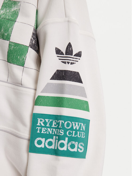 adidas adidas Mikina Archive Court JW0149 Bílá Oversize