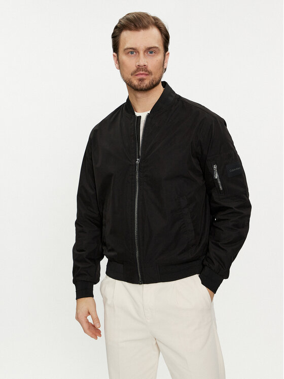 Calvin Klein Calvin Klein Bunda bomber Hero K10K112783 Černá Regular Fit