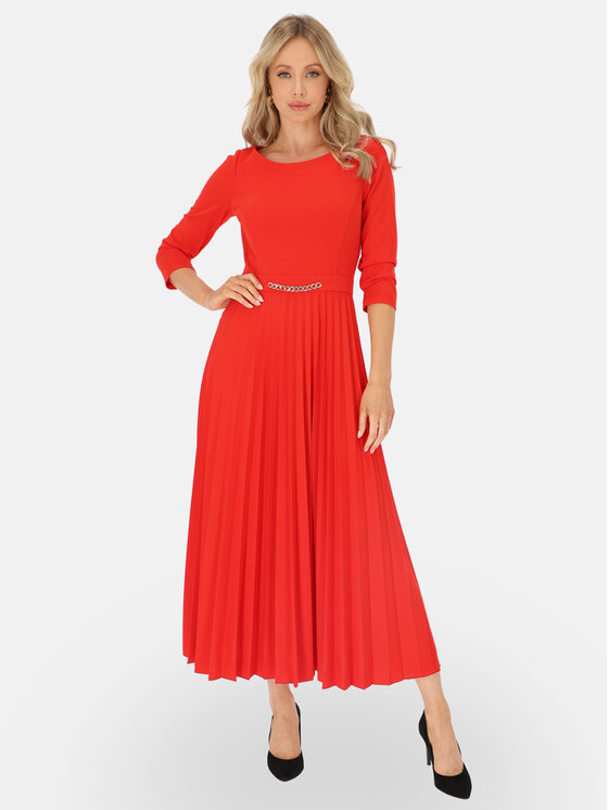 L’AF L’AF Sukienka dzianinowa Celine Czerwony Regular Fit